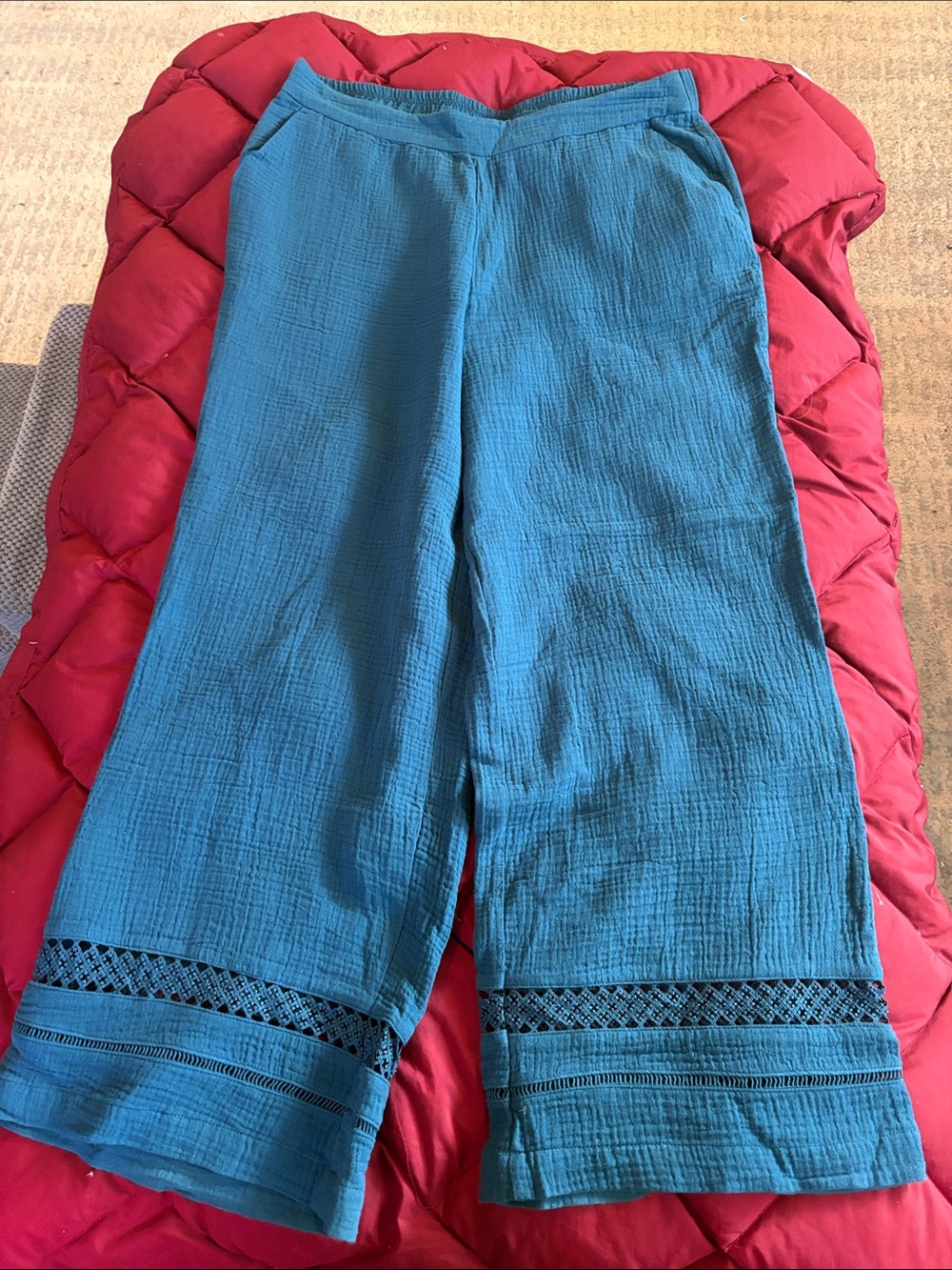 Bridgehampton, Isaac Mizrahi gauze pants new